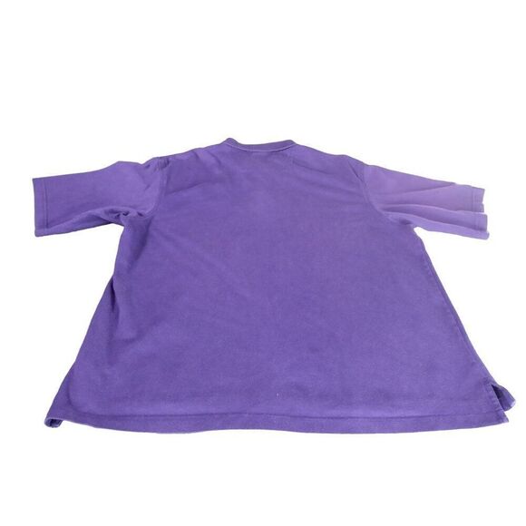 TCU Horned Frogs Polo Men Sz L Antigua Purple‎ Embroidered Casual Sportswear - Picture 7 of 7